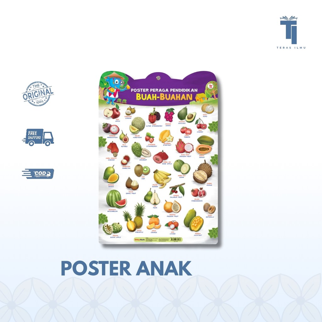 Teras Ilmu - Childrens Books | Poster Peraga Pendidikan Buah-Buahan (Bahan Ppc) by Tim Wudi