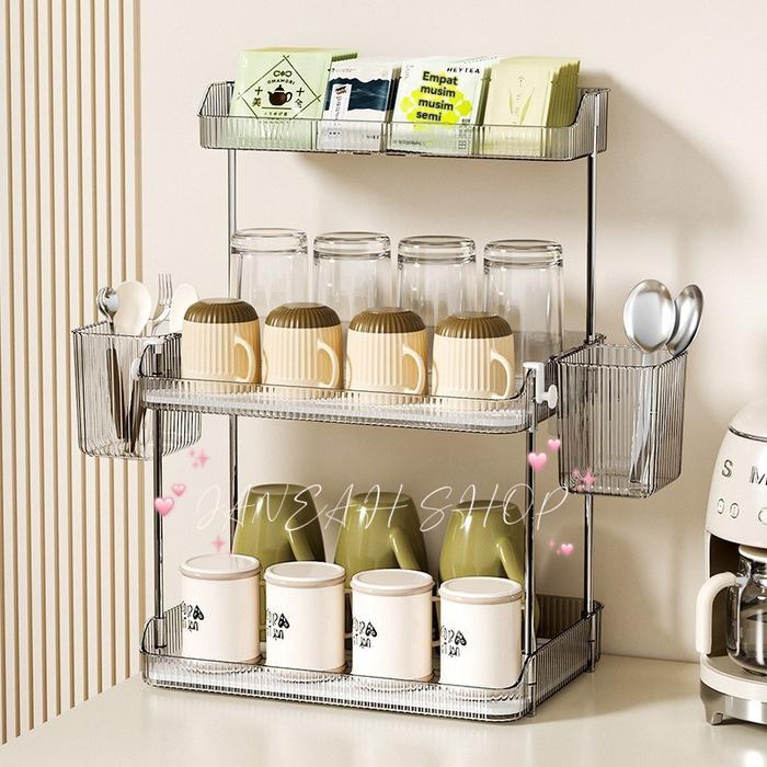 Rak Dapur Rak Cangkir Rak susun Serbaguna Rak Meja Rak Main rak skincare rak bumbu Minimalis Rak