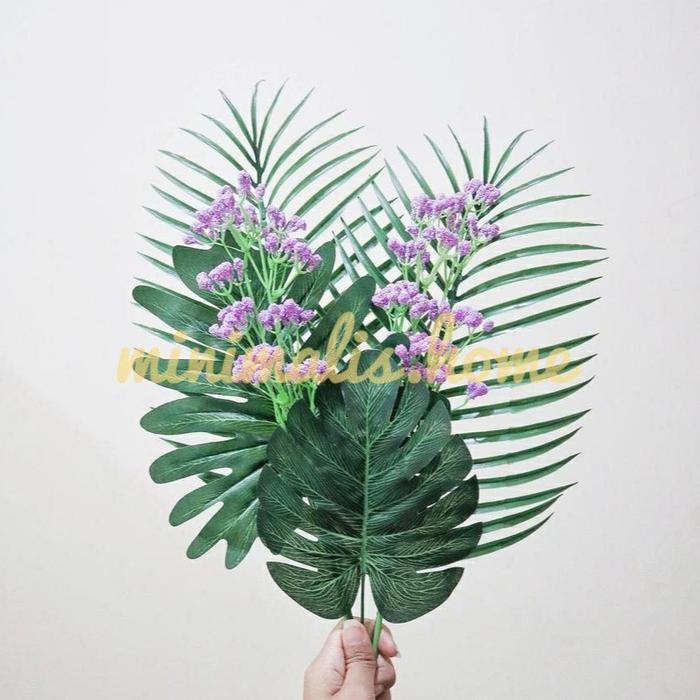 MH - Daun Palem Plastik Kelapa Palsu Artificial Dekorasi Hijang