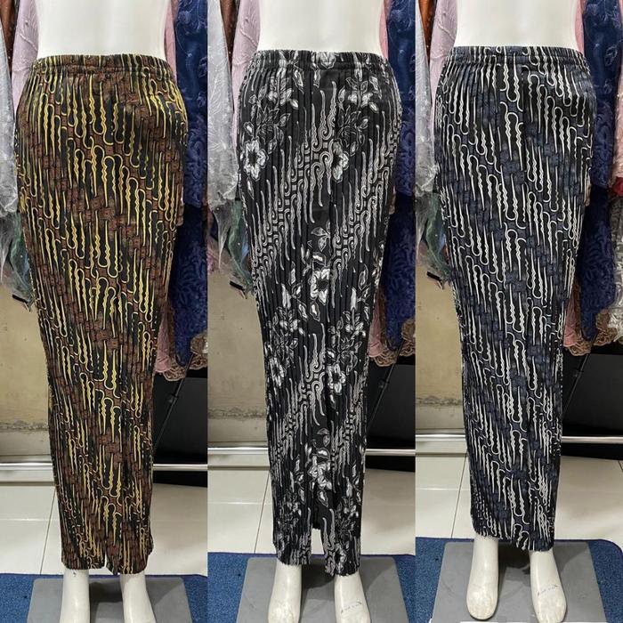 Rok Plisket Wiron Modern/Ron Wiron Instan Plisket Beraneka Motif Lainnya