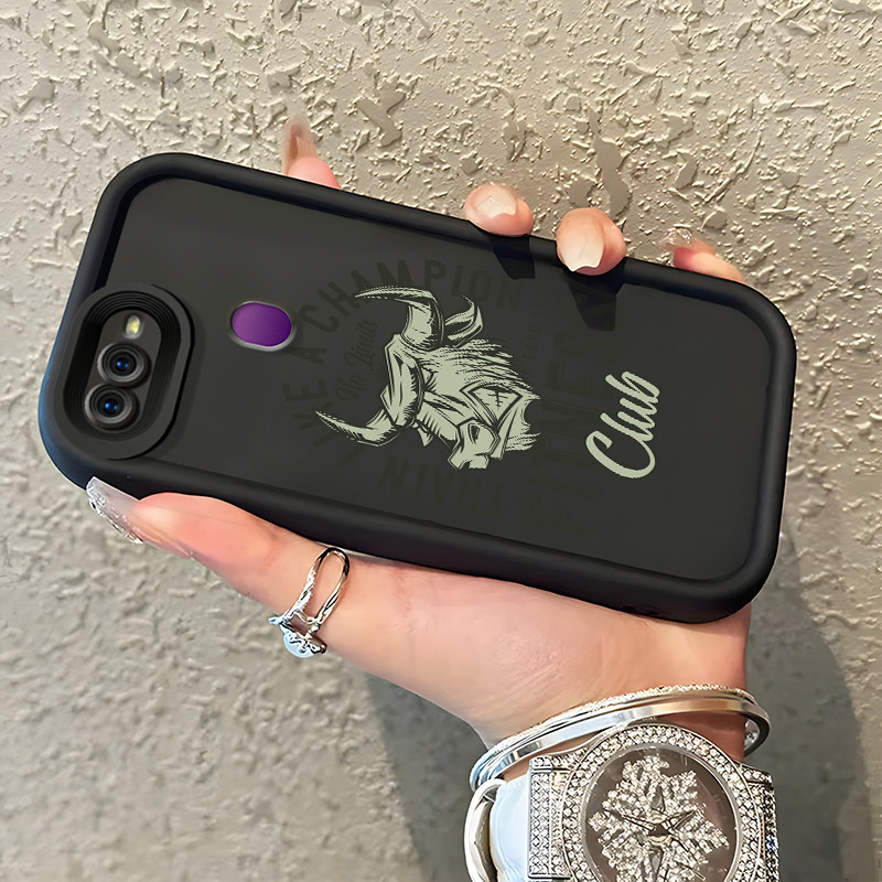 Casing Hp Untuk OPPO F9 F9 Pro A7x Realme 2 Pro Realme U1 Case Sketsa sapi Kasing Anti Guncangan Ces