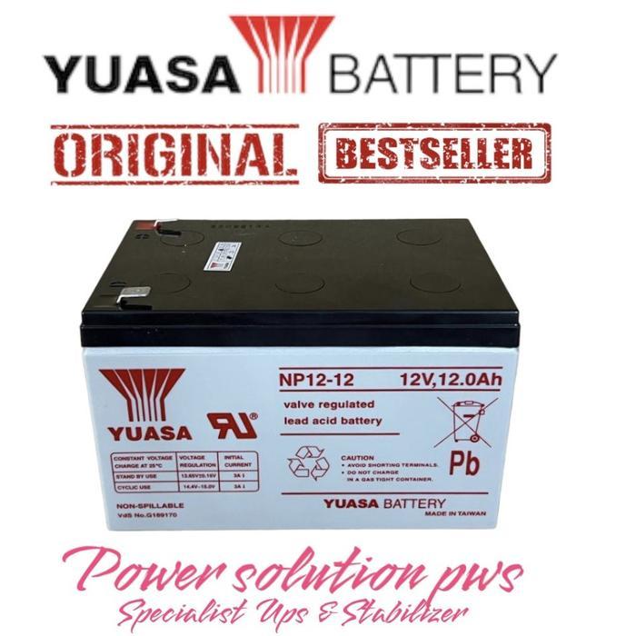 Aki Baterai Kering Panasonic 12V 12Ah Ori Bersertifikat Lc-Va1212 Battery
