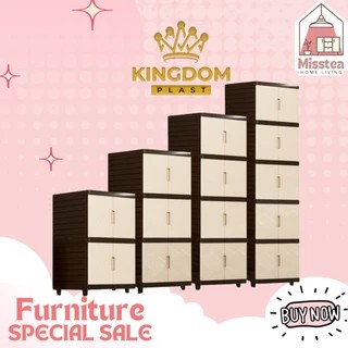 [READY STOCK] LEMARI PLASTIK JUMBO SERBAGUNA KINGDOM PLAST VIRUS / VRZ / RAK SUSUN BAJU / PAKAIAN / 