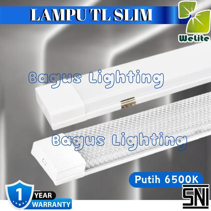 Lampu TL T8 Slim Lampu Tube Light LED 30W 60Cm 60W 120Cm Plastik Putih
