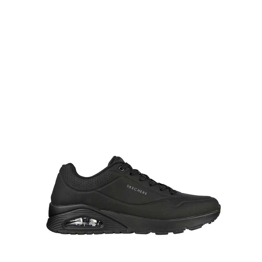 SEPATU FITNES PRIA SKECHERS SPORT UNO BLACK ( SKE52458BBK ) 100% ORIGINAL RESMI