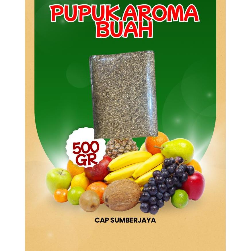 Pupuk Kompos Alami Aroma Buah Cap Sumberjaya 500Gram / Pupuk Kompos Alami / Pupuk Berkualitas