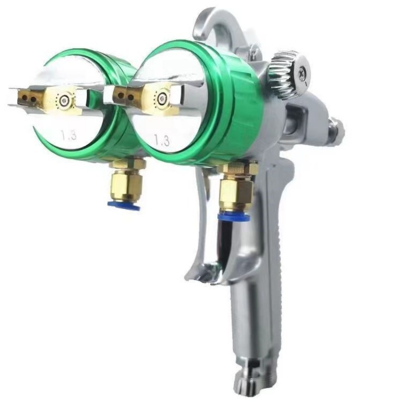 HVLP 1.3MM Dual Nozzle Spray Guns Nano Technology Spray Double  Spray Gun PT-29