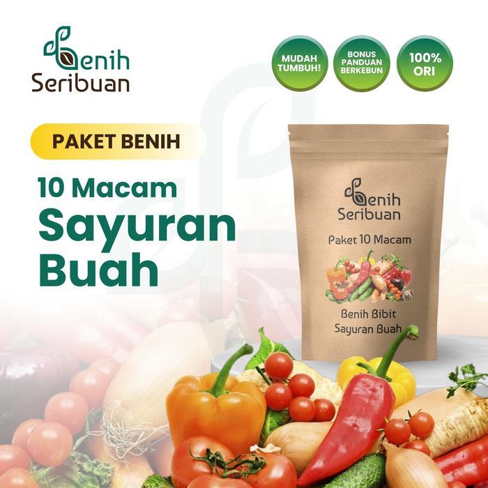 Benih Seribuan - Paket 10 Macam Benih Bibit Tanaman Sayuran Buah