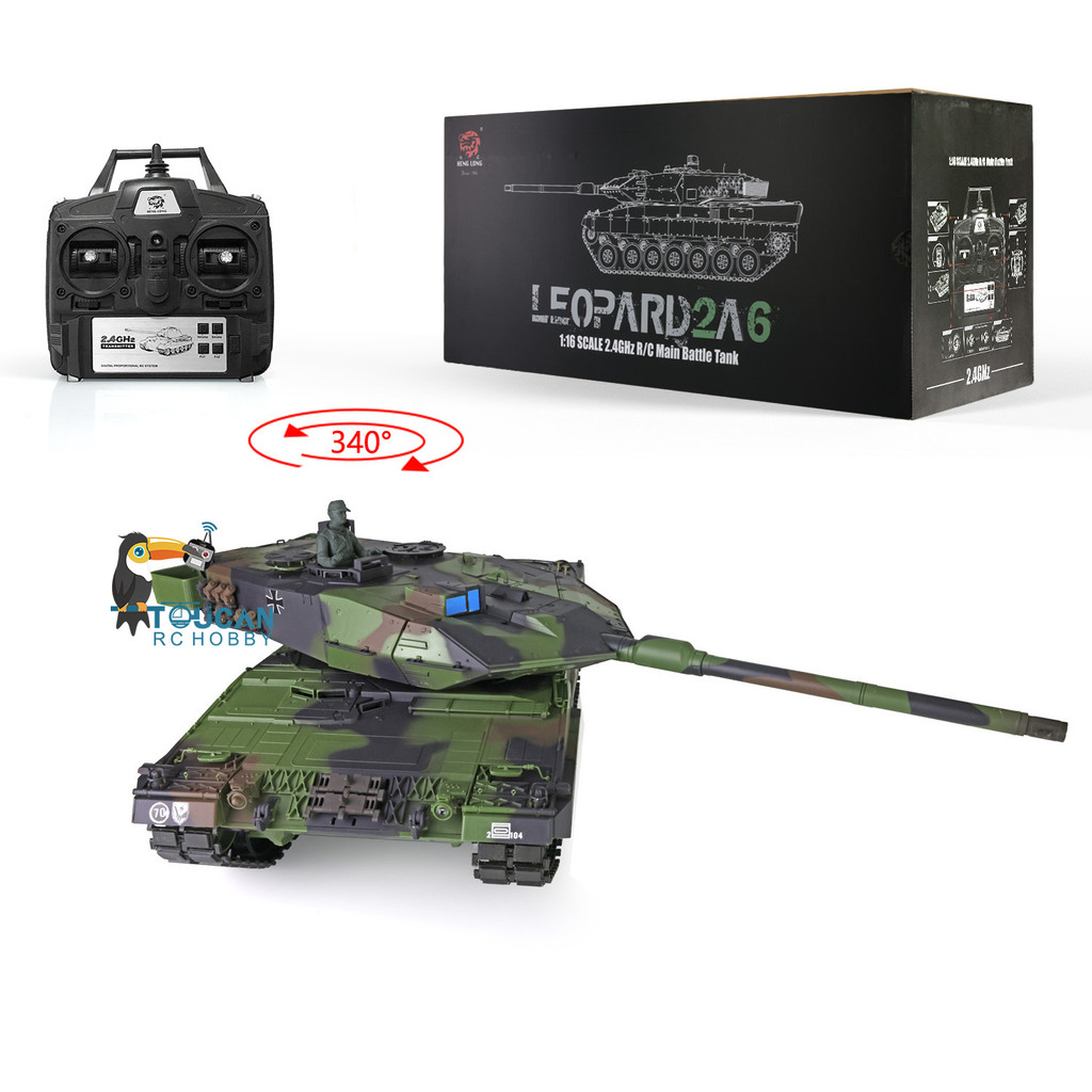 1/16 2.4Ghz Heng Long 7.0 Plastic Ver Leopard2A6 Rc Tank 3889 Mainboard W/ Battrey Remote Controller