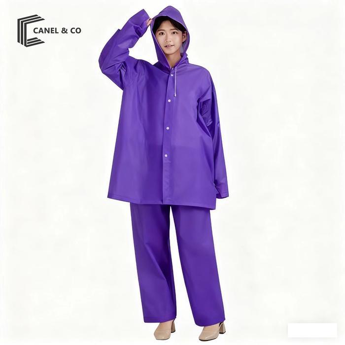 CANEL & CO Mantel Jas Hujan Motor Dewasa Pria/Wanita/Pinguin Tebal Raincoat EVA Jas Hujan