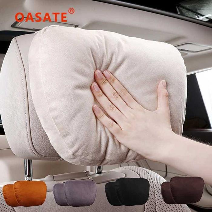 Bantal Leher Kursi Mobil / Bantal Sandaran Kepala Jok Mobil Empuk