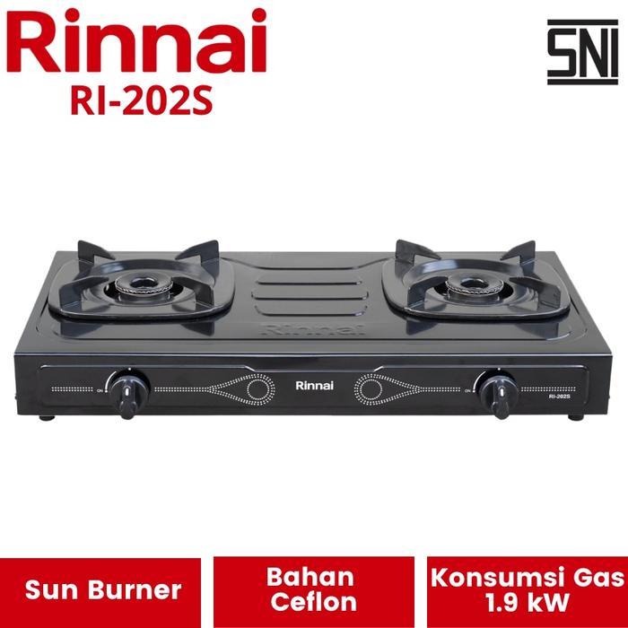 Kompor Gas Rinnai 2 Tungku RI-202S RI-302S RI-522E RI-712 Kompor LPG Elpiji RI 202 302 522 712