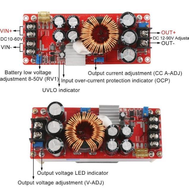 JTTOP" STEP UP HIGH POWER DC-DC STEP UP BOOST MODULE CONVERTER 1500W 30A