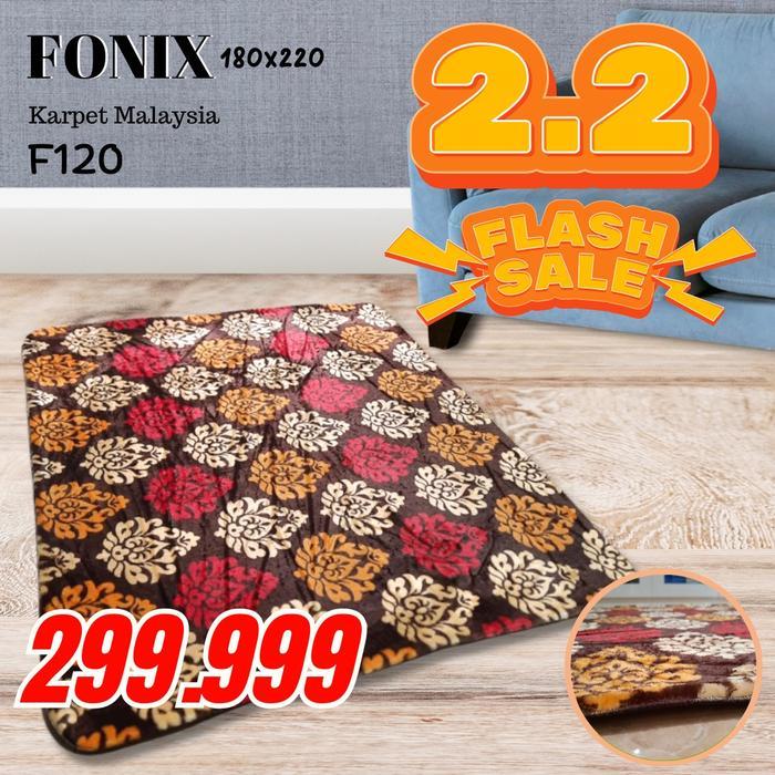 Terlaris Karpet Busa FONIX Malaysia Bulu Super Lembut Anti Slip 180x220 F120 Nestara Shop
