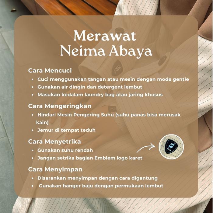 Neima Strip Abaya Material Semi Wool Premium Desain By Nisin Hijab Official