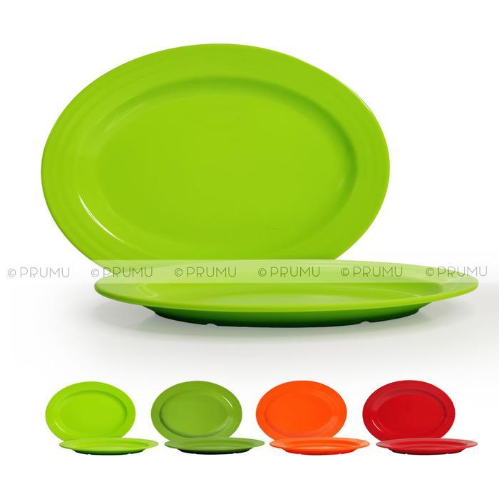 Piring Oval Melamin 9 inch - Piring Saji - Piring Lodor Golden p0903