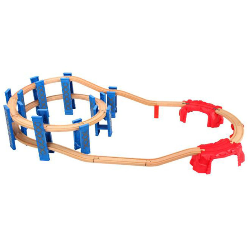 Wooden Railway Tracks Plastic Spiral Track All Kinds Bridge Piers Accessories Fit For Thomas O All