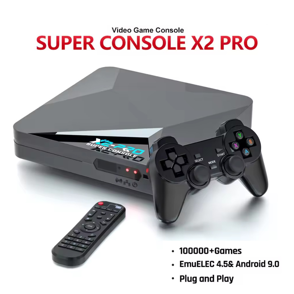 Super Console X2 Pro Game Console For P/1/Sega Saturn/N64/Dc 100000+ Classic Games 4K Hd Tv Game