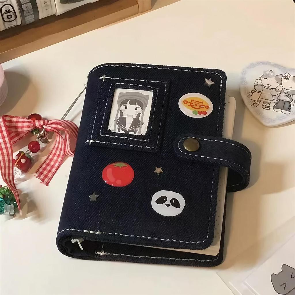 Sticker Book Reusable Release Paper Denim Planner Kids Sticker Organizer Crafts Binder For Boys