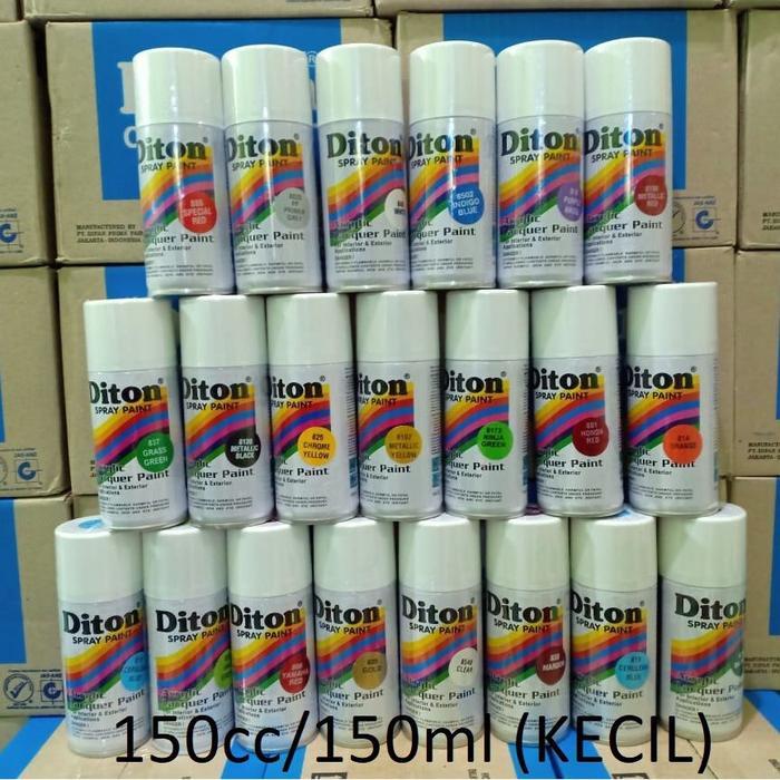 "New" DITON Spray Paint Pilox - 884 Black Doff / HItam Dop (150cc/Kecil)