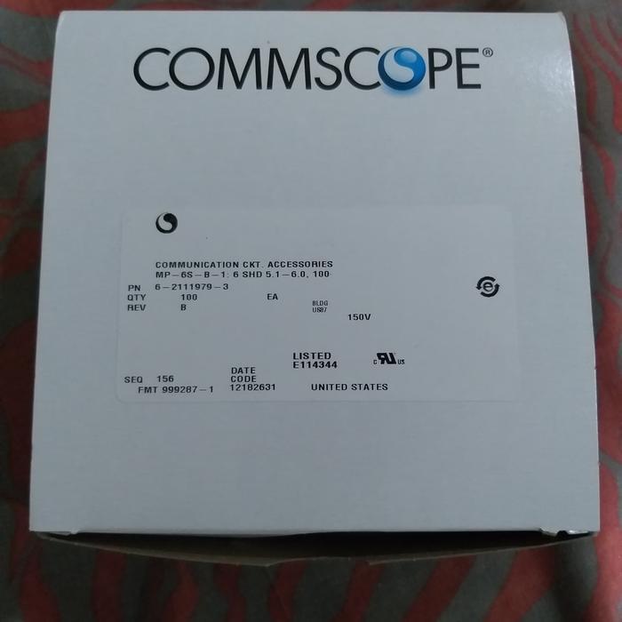 Amp Cat 6 Konektor @100Bh / Rj45 Cat 6 Commscope / Rj45 Amp Cat6