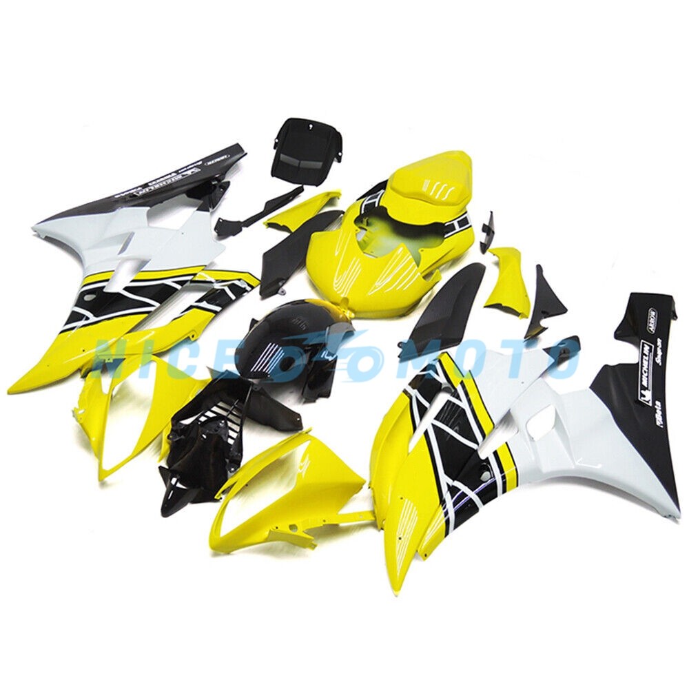 Injection Fairing Kit For Yamaha Yzf R6 2006 2007 Yzfr6 06 07 Yzf-R6 Body Frame Fairing Yellow White