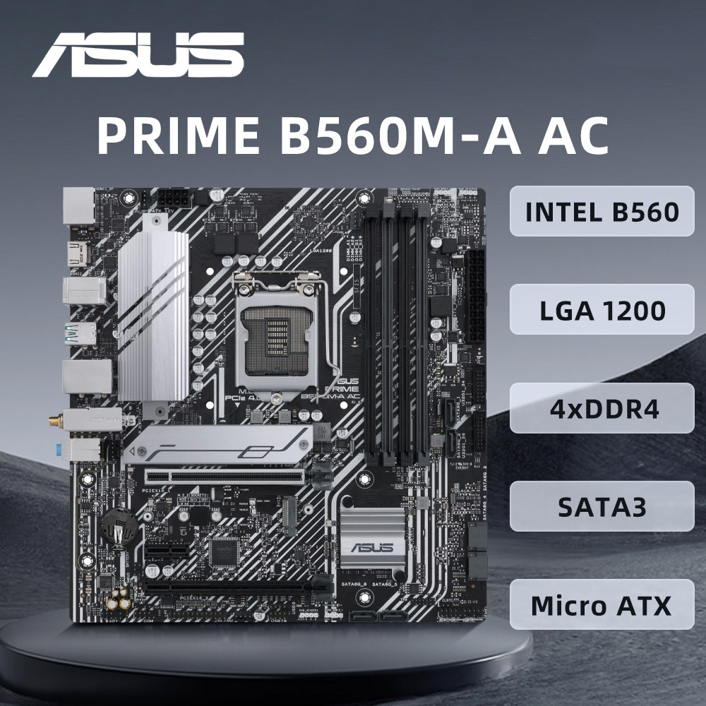 Asus Prime B560M-A Ac Motherboard Support I9-11900Kf 10900F I7-11700K 10700F I5-11400F I5-10400F Cpu