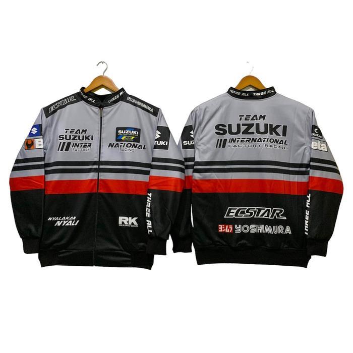 Sale Terlaris Jaket Suzuki Abu- Abu Internasional Suzuki Racing Team Jacket Nascar Vintage Jaket