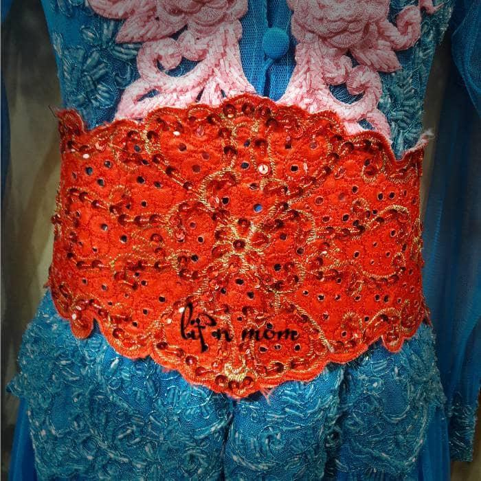 aksesoris pinggang / obi bordir payet kebaya tari adat tradiaional