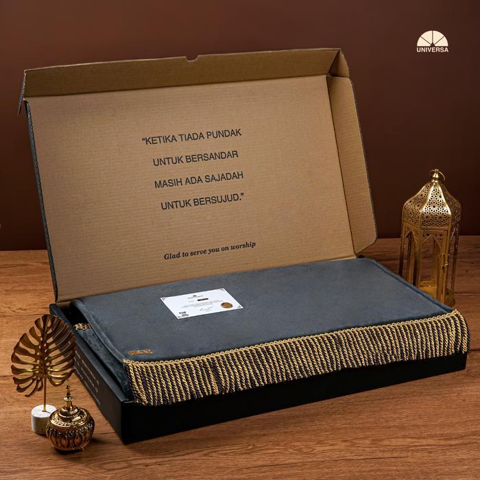 Terlaris UNIVERSA Sajadah Jumbo XL - Sajadah Imam Polos Tebal Empuk Bulu Busa Rumbai Anti Slip