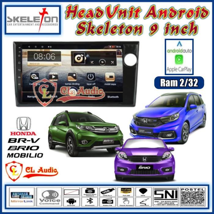Head Unit Android 9 Inch Oem Brio/Mobilio/Brv 2016 Up
