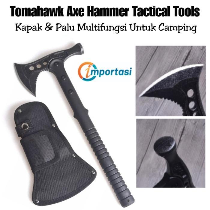 Tomahawk Axe Hammer Kapak & Palu Tactical Camping Outdoor Tools 2 In 1
