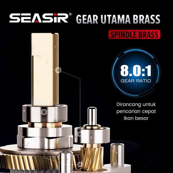 SEASIR SALMINUS REEL BC BAITCASTING REEL PANCING, DRAG CLICKER, 2 SPOOL ALUMINIUM, CERAMIC BEARINGS