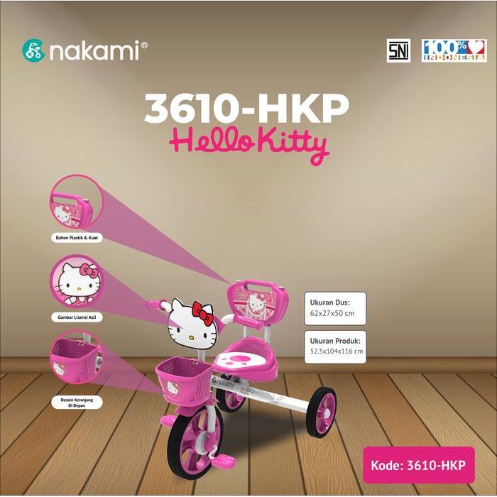 Nakami Sepeda Anak Tricycle Tameng Roda 3