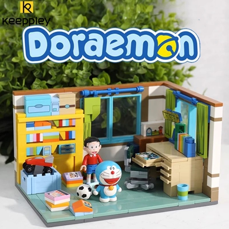 Keeppley Building Blocks Animation Doraemon Nobita's Room Cement Bottom Model Ornaments Puzzle