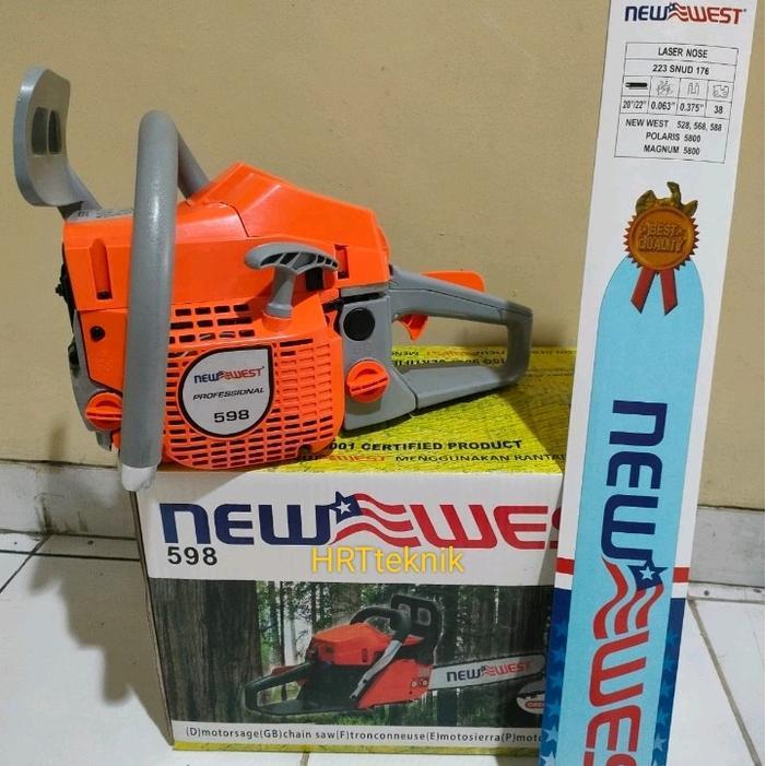 New West 598 Mesin Senso Chainsaw New West 598 Bar Laser Baja 22inchi