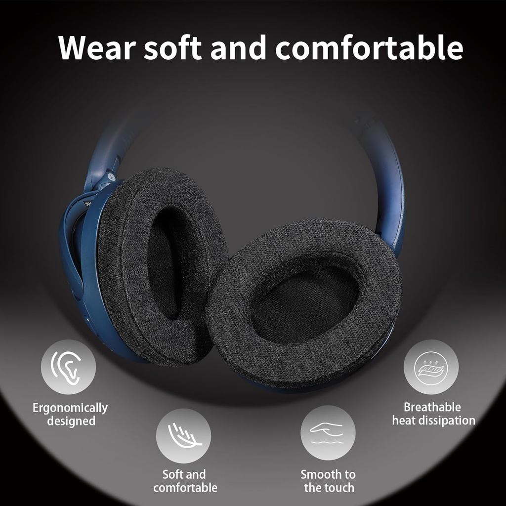 Replacement Ear pads for Sony WH-XB910N Headphones Skin-Friendly Cotton Memory Foam Ear Cushions
