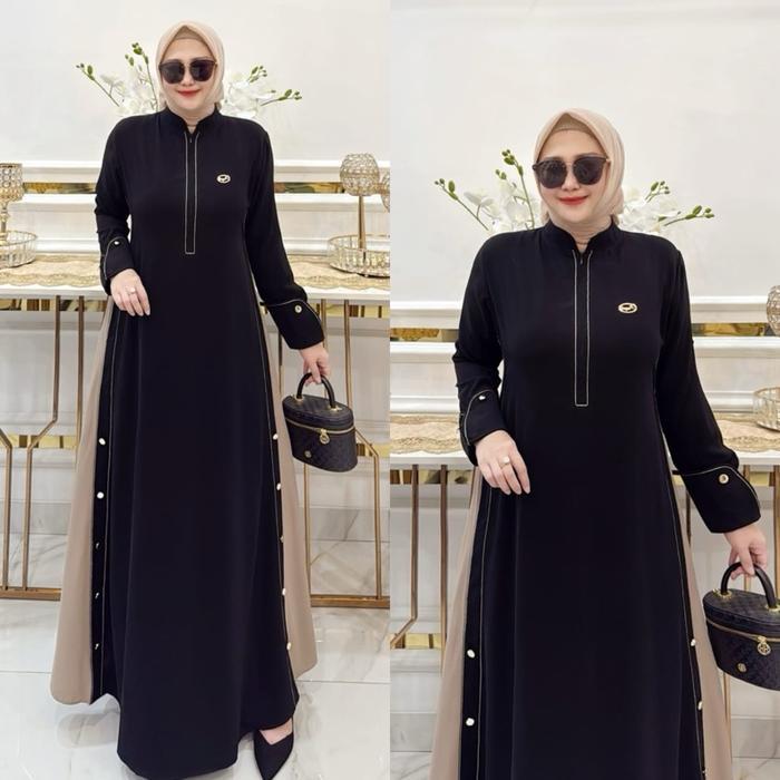 Nasya Fashion Krissan Dress Gamis Terbaru Mewah Nyaman Pakai Seragaman Dress Muslimah Gamis Lebaran