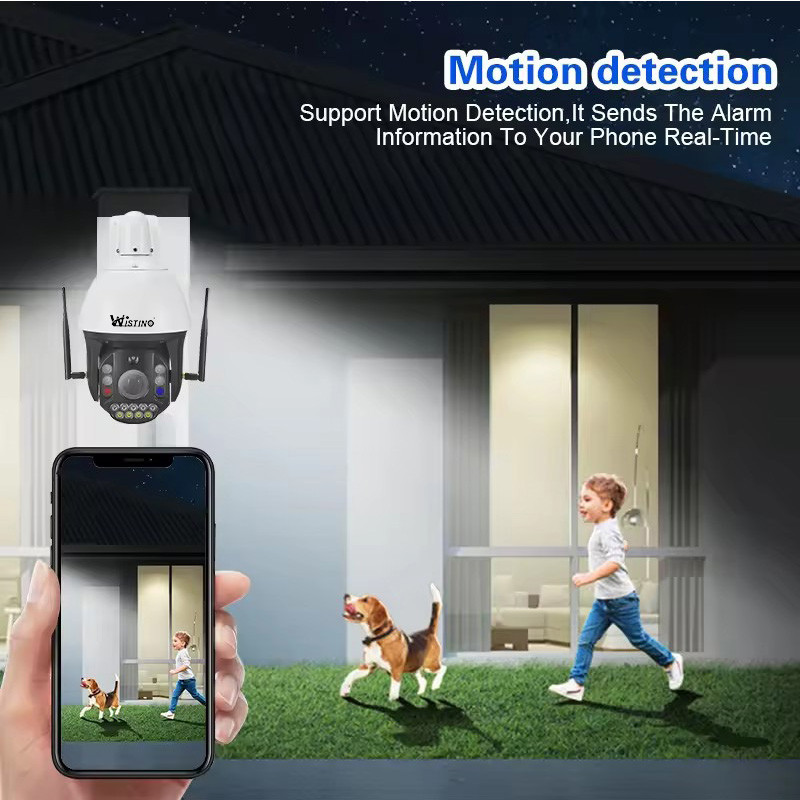 Wistino 4K HD 99X Zoom Network Camera Color Night Vision Red And Blue Light Alarm Cctv Security