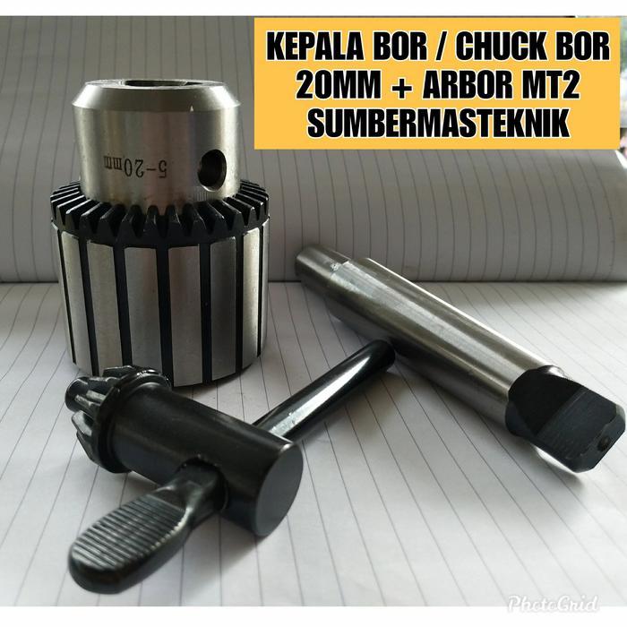 Kepala Bor 20Mm Chuck Bor 20Mm Set Arbor Kepala Bor Duduk 20Mm