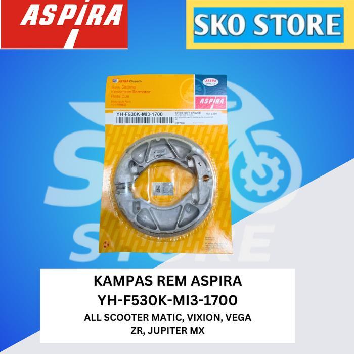 Kampas Rem YH-F530K-MI3-1700 Aspira Original Kampas Rem MIO M3, MIO J,