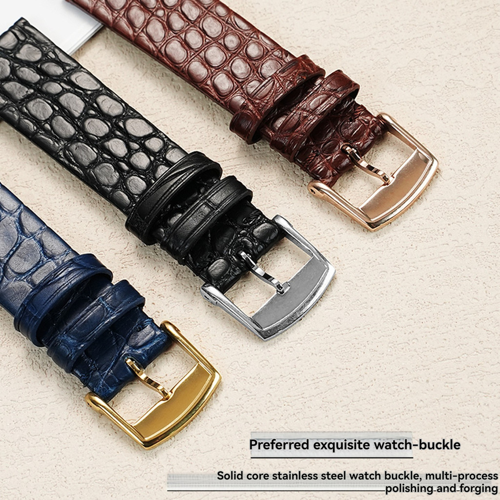 For Longines Watch Strap Jialan Genuine Alligator L4 Elegant 1832 Men Women Crocodile Leather