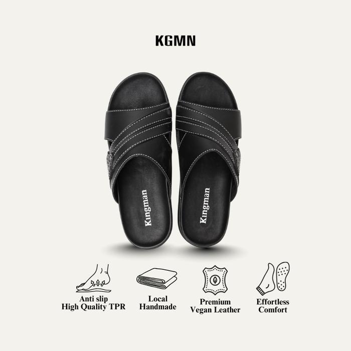 Kingman Sandal Pria Kekinian Dublin Premium Original Sandal Kulit Pria Kualitas Import - DN630