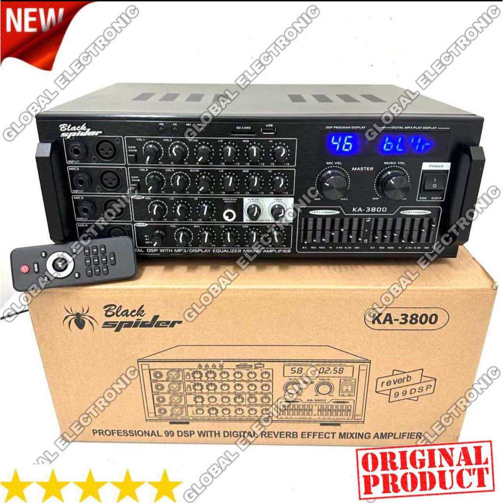 Amplifier Blackspider BS KA 3800 / ka 3800 Power Amplifier BS KA3800 Garansi Resmi Original