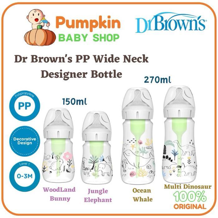 Dr Browns Options+ Wide Neck Designer Bottle - Botol Susu Bayi Dr Browns Accessories Minum