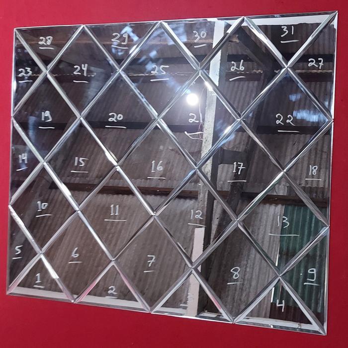 kaca cermin wajik / kaca cermin wajik bevel / cermin bevel