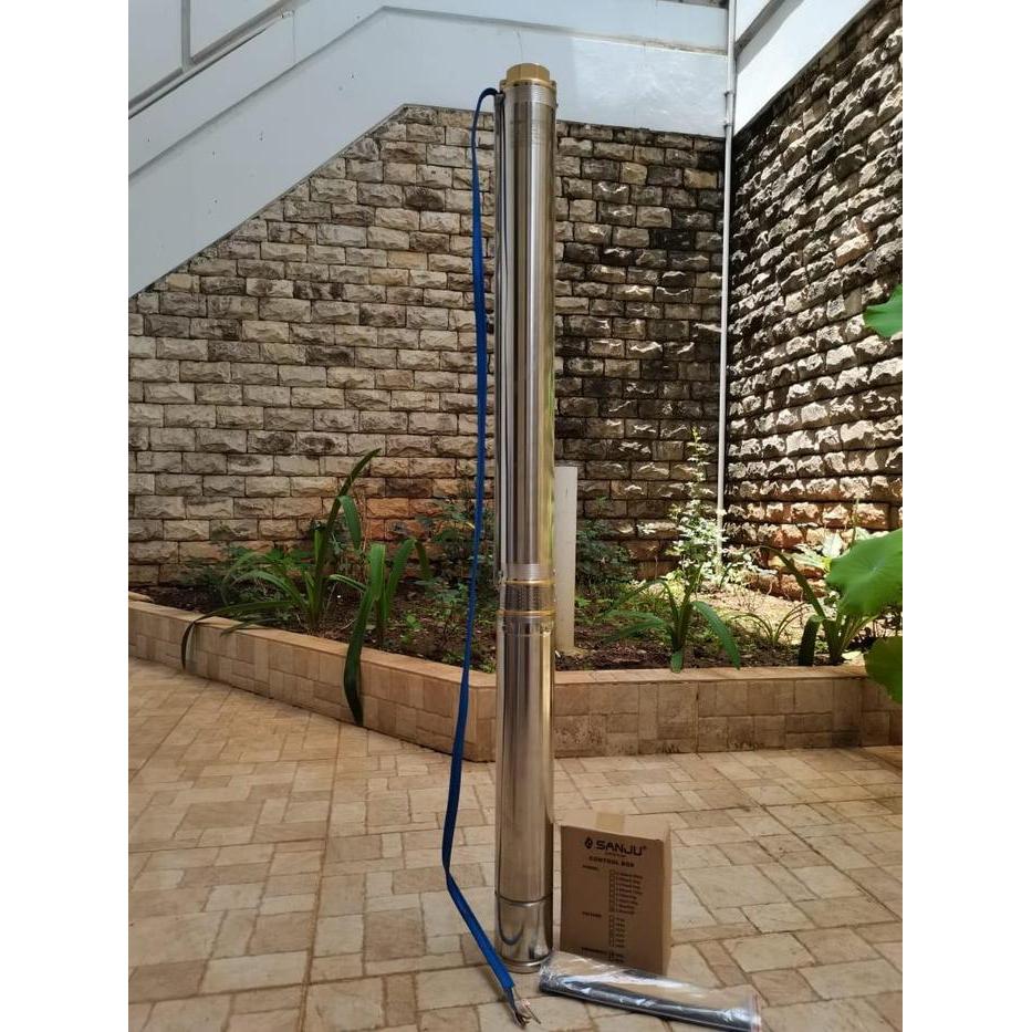 Maxpump Pompa Submersible 4Sjm316 1.5Hp Pompa Air Satelit Sumur Dalam 4Inc Casing Stainless 4Inch