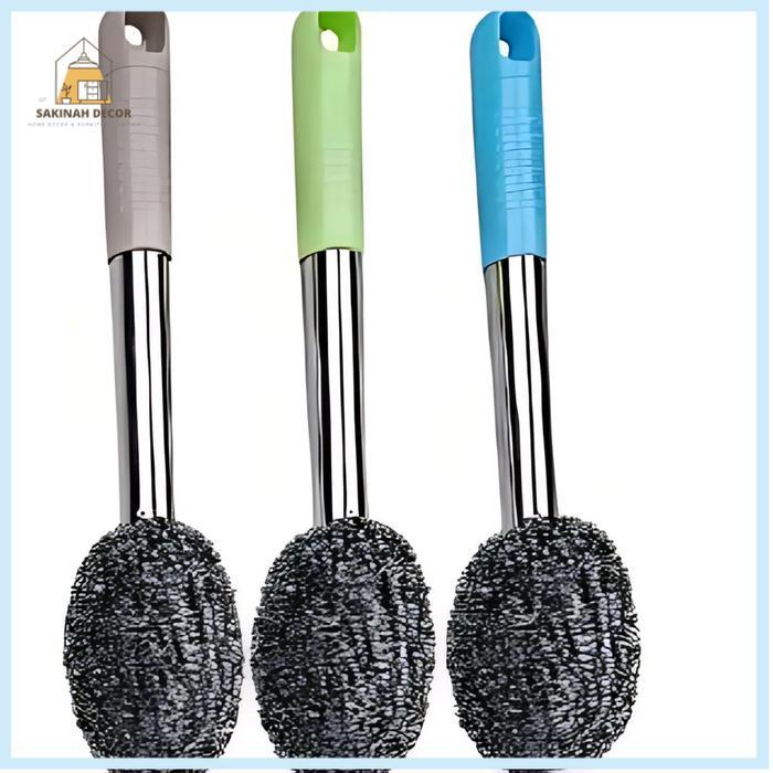 Sikat Kawat Gagang Panjang Sikat Kawat Wajan Panci Dapur Toilet