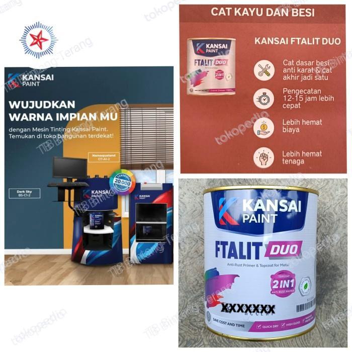 FTALIT DUO 0.9 LITER CAT MINYAK BESI KAYU KANSAI PAINT MESIN TINTING