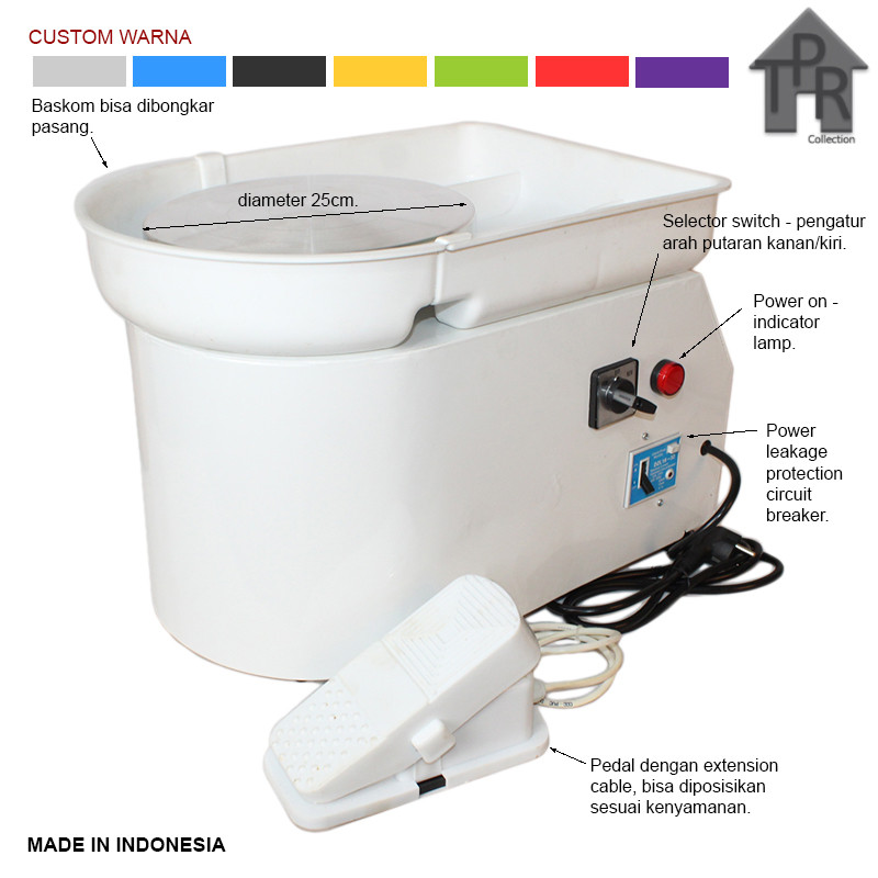Mesin putar tanah liat otomatis electric pottery wheel Clay-On C3525P